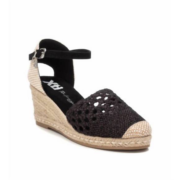 NEW XTI women's wedge sandal in black - Picture 2 of 4